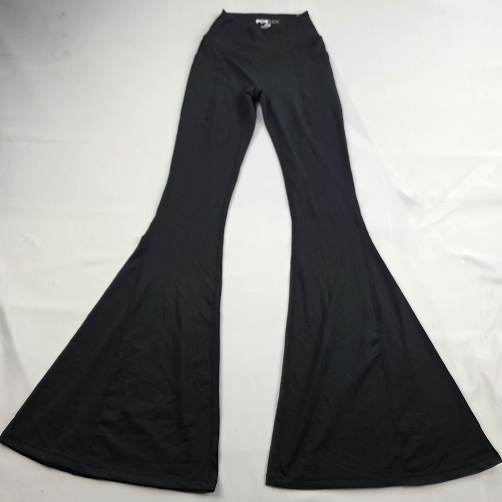 POPFLEX Leggings Womens XS Black High Rise 34" Ankle Flare Pockets Yoga Athletic